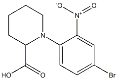 1-(4-bromo-2-nitrophenyl)piperidine-2-carboxylic acid,,结构式