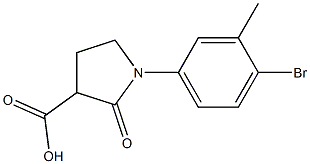 1-(4-bromo-3-methylphenyl)-2-oxopyrrolidine-3-carboxylic acid Structure