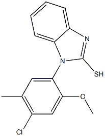 1-(4-chloro-2-methoxy-5-methylphenyl)-1H-1,3-benzodiazole-2-thiol|