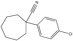 1-(4-chlorophenyl)cycloheptane-1-carbonitrile,,结构式