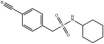 1-(4-cyanophenyl)-N-cyclohexylmethanesulfonamide, 1036520-78-1, 结构式