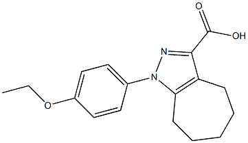 1-(4-ethoxyphenyl)-1,4,5,6,7,8-hexahydrocyclohepta[c]pyrazole-3-carboxylic acid 化学構造式