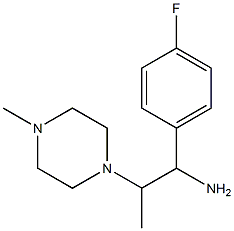 1-(4-fluorophenyl)-2-(4-methylpiperazin-1-yl)propan-1-amine 结构式