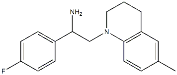 1-(4-fluorophenyl)-2-(6-methyl-1,2,3,4-tetrahydroquinolin-1-yl)ethan-1-amine 化学構造式