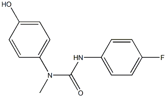 1-(4-fluorophenyl)-3-(4-hydroxyphenyl)-3-methylurea 化学構造式