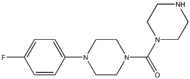 1-(4-fluorophenyl)-4-(piperazin-1-ylcarbonyl)piperazine,,结构式