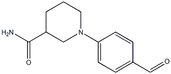 1-(4-formylphenyl)piperidine-3-carboxamide 化学構造式