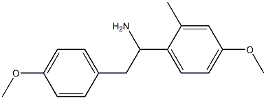 1-(4-methoxy-2-methylphenyl)-2-(4-methoxyphenyl)ethan-1-amine,,结构式