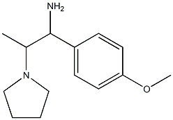 1-(4-methoxyphenyl)-2-pyrrolidin-1-ylpropan-1-amine,,结构式