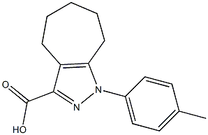 1-(4-methylphenyl)-1,4,5,6,7,8-hexahydrocyclohepta[c]pyrazole-3-carboxylic acid Struktur
