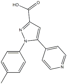 1-(4-methylphenyl)-5-(pyridin-4-yl)-1H-pyrazole-3-carboxylic acid Structure