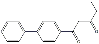 1-(4-phenylphenyl)pentane-1,3-dione,,结构式