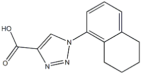1-(5,6,7,8-tetrahydronaphthalen-1-yl)-1H-1,2,3-triazole-4-carboxylic acid 结构式
