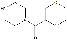 1-(5,6-dihydro-1,4-dioxin-2-ylcarbonyl)piperazine,,结构式