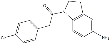 1-(5-amino-2,3-dihydro-1H-indol-1-yl)-2-(4-chlorophenyl)ethan-1-one 结构式