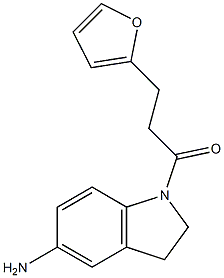 1-(5-amino-2,3-dihydro-1H-indol-1-yl)-3-(furan-2-yl)propan-1-one,,结构式