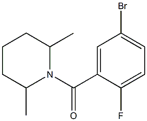 1-(5-bromo-2-fluorobenzoyl)-2,6-dimethylpiperidine,,结构式
