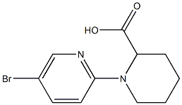 1-(5-bromopyridin-2-yl)piperidine-2-carboxylic acid Struktur