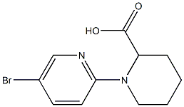 1-(5-bromopyridin-2-yl)piperidine-2-carboxylic acid Structure