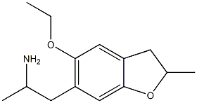 1-(5-ethoxy-2-methyl-2,3-dihydro-1-benzofuran-6-yl)propan-2-amine Struktur