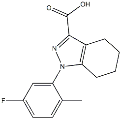 1-(5-fluoro-2-methylphenyl)-4,5,6,7-tetrahydro-1H-indazole-3-carboxylic acid 结构式