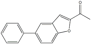 1-(5-phenyl-1-benzofuran-2-yl)ethanone Struktur