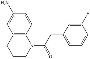 1-(6-amino-1,2,3,4-tetrahydroquinolin-1-yl)-2-(3-fluorophenyl)ethan-1-one 化学構造式