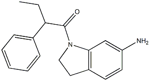 1-(6-amino-2,3-dihydro-1H-indol-1-yl)-2-phenylbutan-1-one,,结构式