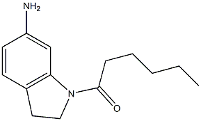 1-(6-amino-2,3-dihydro-1H-indol-1-yl)hexan-1-one,,结构式