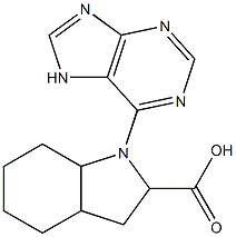 1-(7H-purin-6-yl)octahydro-1H-indole-2-carboxylic acid,,结构式