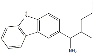 1-(9H-carbazol-3-yl)-2-methylpentan-1-amine,,结构式