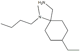 1-(aminomethyl)-N-butyl-4-ethyl-N-methylcyclohexan-1-amine Structure