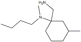 1-(aminomethyl)-N-butyl-N,3-dimethylcyclohexan-1-amine 化学構造式