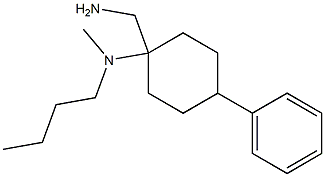 1-(aminomethyl)-N-butyl-N-methyl-4-phenylcyclohexan-1-amine Structure