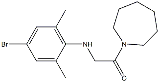 1-(azepan-1-yl)-2-[(4-bromo-2,6-dimethylphenyl)amino]ethan-1-one 化学構造式
