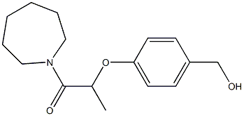 1-(azepan-1-yl)-2-[4-(hydroxymethyl)phenoxy]propan-1-one 结构式
