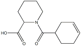 1-(cyclohex-3-en-1-ylcarbonyl)piperidine-2-carboxylic acid Struktur