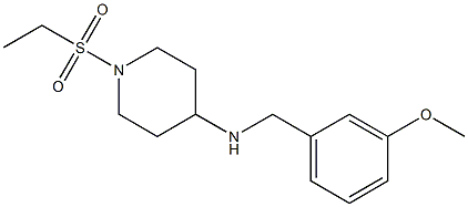 1-(ethanesulfonyl)-N-[(3-methoxyphenyl)methyl]piperidin-4-amine,,结构式