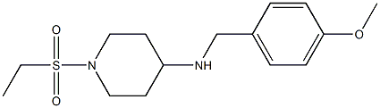 1-(ethanesulfonyl)-N-[(4-methoxyphenyl)methyl]piperidin-4-amine Structure