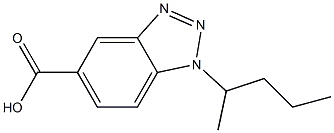 1-(pentan-2-yl)-1H-1,2,3-benzotriazole-5-carboxylic acid 化学構造式
