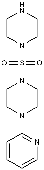 1-(piperazine-1-sulfonyl)-4-(pyridin-2-yl)piperazine 化学構造式