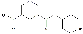 1-(piperidin-4-ylacetyl)piperidine-3-carboxamide 结构式