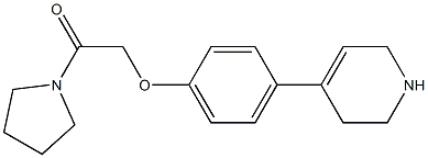1-(pyrrolidin-1-yl)-2-[4-(1,2,3,6-tetrahydropyridin-4-yl)phenoxy]ethan-1-one 化学構造式