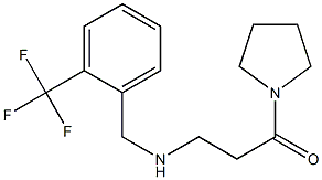 1-(pyrrolidin-1-yl)-3-({[2-(trifluoromethyl)phenyl]methyl}amino)propan-1-one 结构式