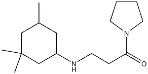 1-(pyrrolidin-1-yl)-3-[(3,3,5-trimethylcyclohexyl)amino]propan-1-one Struktur