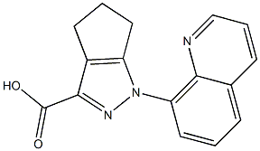 1-(quinolin-8-yl)-1H,4H,5H,6H-cyclopenta[c]pyrazole-3-carboxylic acid Structure