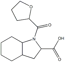 1-(tetrahydrofuran-2-ylcarbonyl)octahydro-1H-indole-2-carboxylic acid Structure