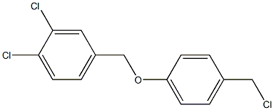 1,2-dichloro-4-[4-(chloromethyl)phenoxymethyl]benzene Structure