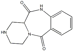 1,3,4,12a-tetrahydropyrazino[2,1-c][1,4]benzodiazepine-6,12(2H,11H)-dione 结构式