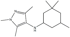 1,3,5-trimethyl-N-(3,3,5-trimethylcyclohexyl)-1H-pyrazol-4-amine 结构式